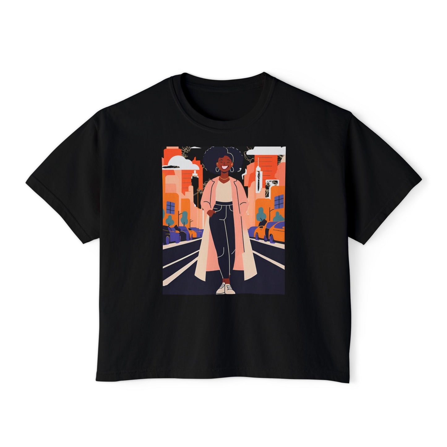 Urban Vibe Boxy Tee, Graphic T-Shirt, Cool Casual Wear, Streetwear, Trendy Summer Top
