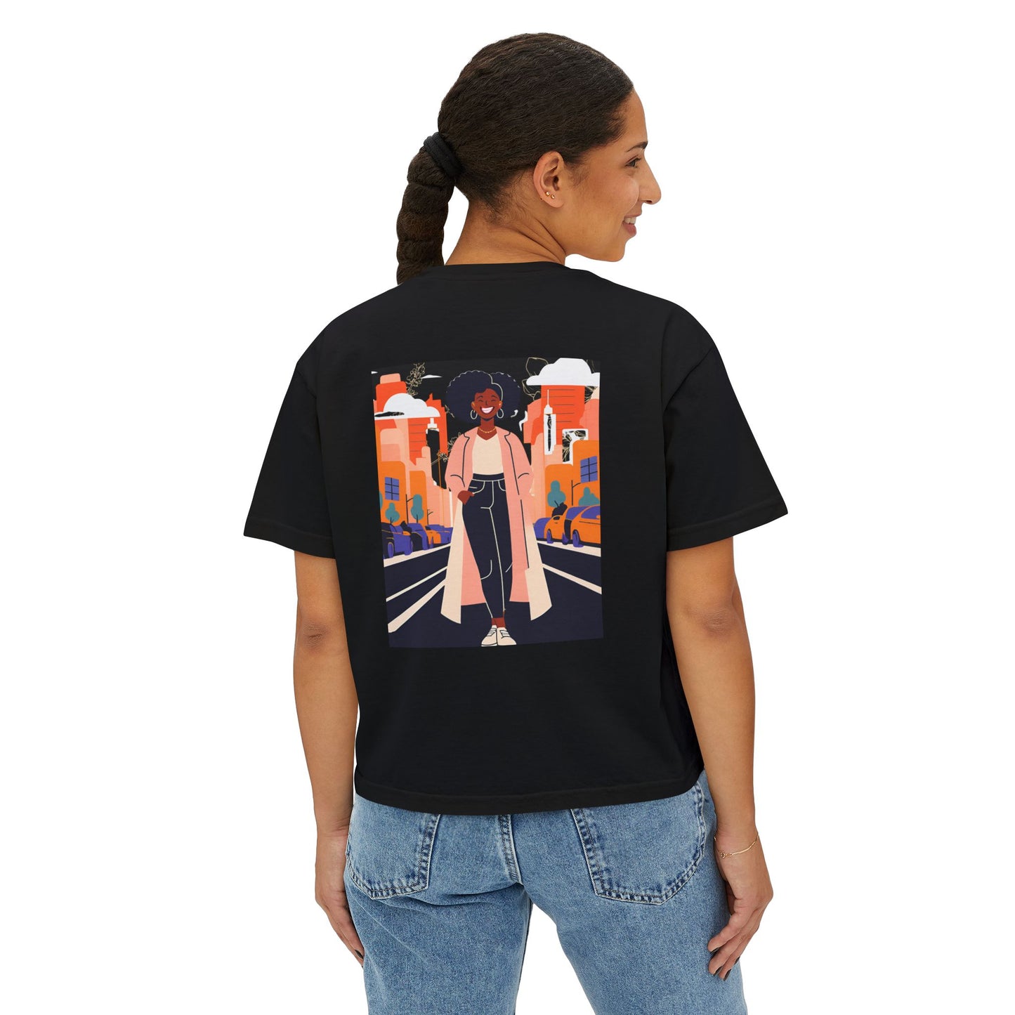 Urban Vibe Boxy Tee, Graphic T-Shirt, Cool Casual Wear, Streetwear, Trendy Summer Top