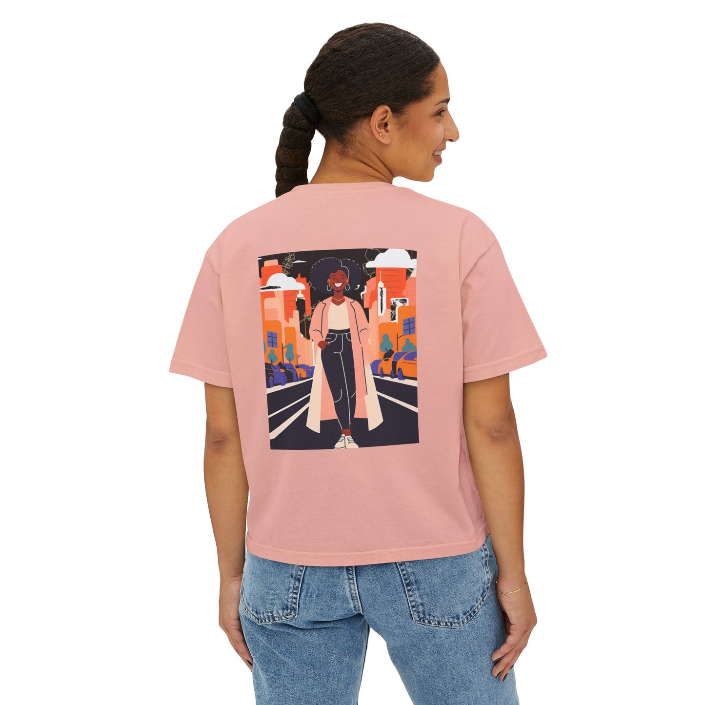 Urban Vibe Boxy Tee, Graphic T-Shirt, Cool Casual Wear, Streetwear, Trendy Summer Top