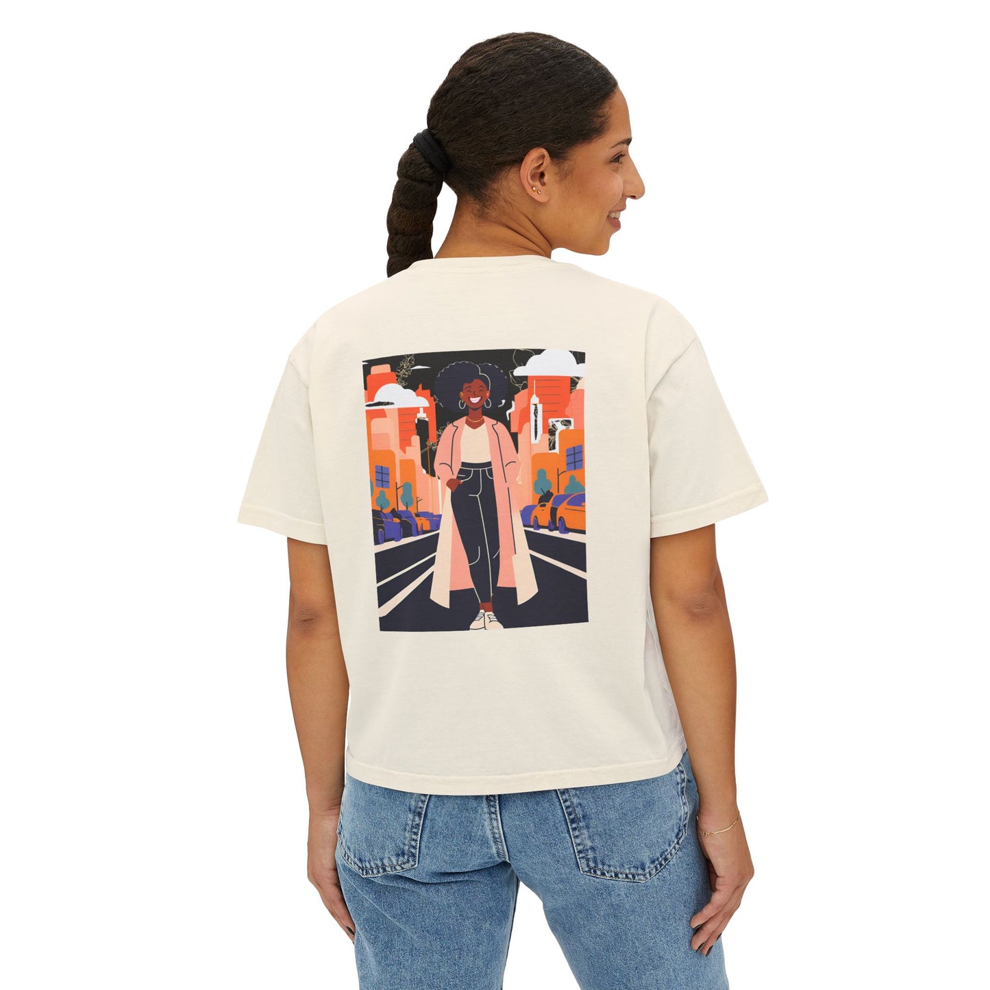 Urban Vibe Boxy Tee, Graphic T-Shirt, Cool Casual Wear, Streetwear, Trendy Summer Top
