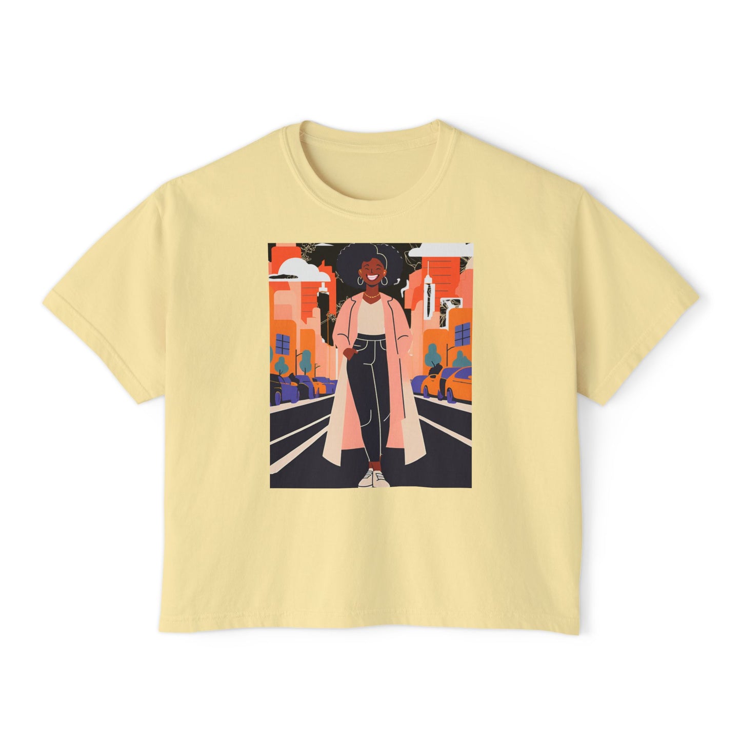 Urban Vibe Boxy Tee, Graphic T-Shirt, Cool Casual Wear, Streetwear, Trendy Summer Top