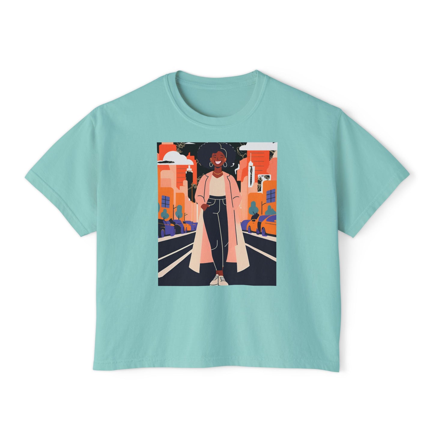 Urban Vibe Boxy Tee, Graphic T-Shirt, Cool Casual Wear, Streetwear, Trendy Summer Top