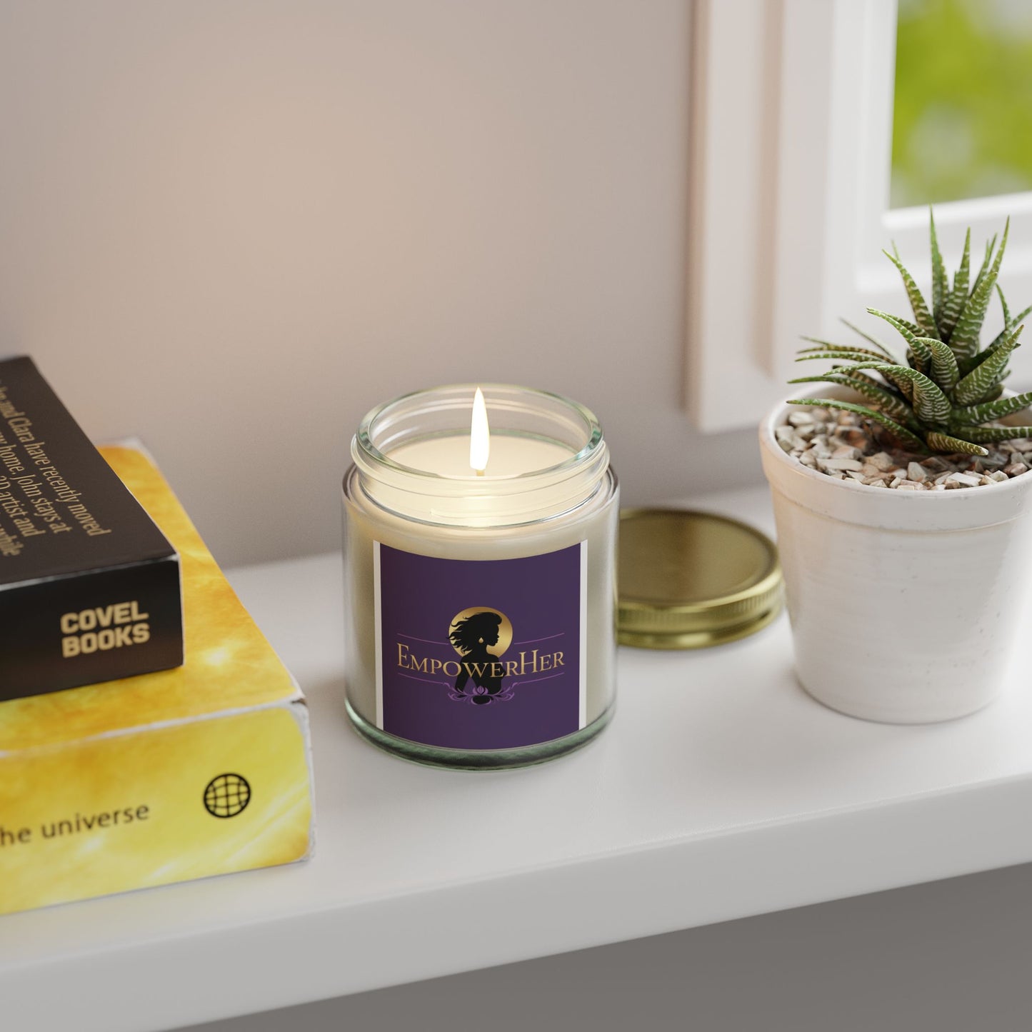 EmpowerHer Scented Candles | Coconut Apricot Wax | Relaxing, Self-Care Gifts, Home Decor, Mindfulness, Aromatherapy