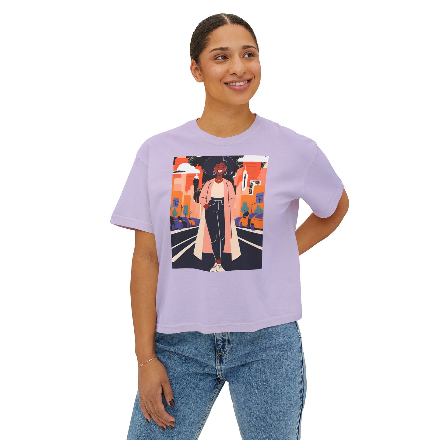 Urban Vibe Boxy Tee, Graphic T-Shirt, Cool Casual Wear, Streetwear, Trendy Summer Top