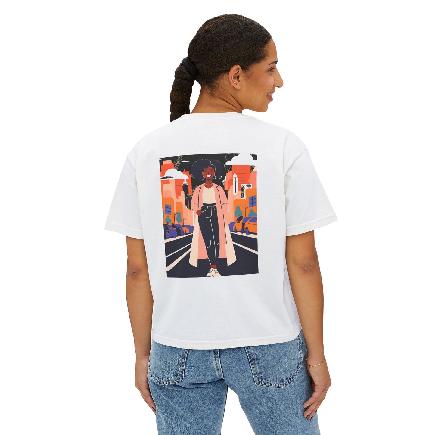 Urban Vibe Boxy Tee, Graphic T-Shirt, Cool Casual Wear, Streetwear, Trendy Summer Top
