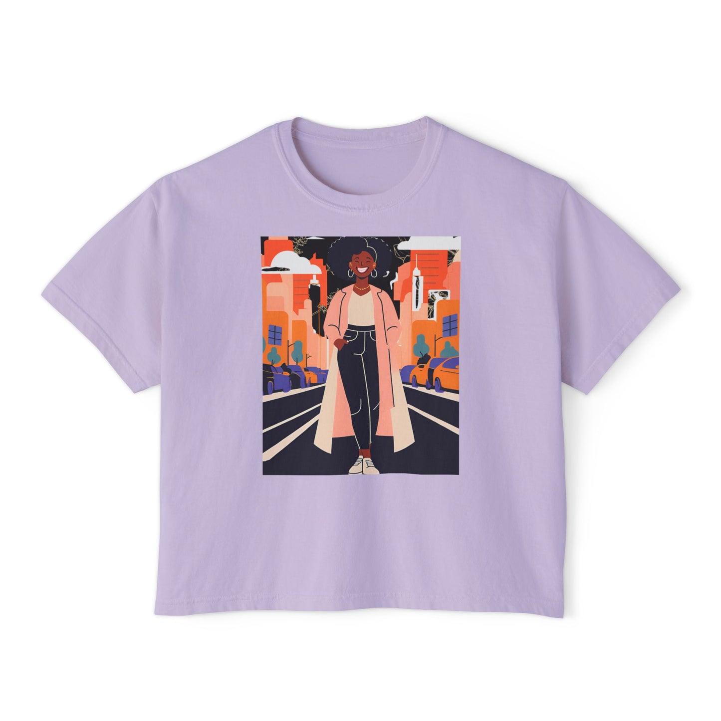 Urban Vibe Boxy Tee, Graphic T-Shirt, Cool Casual Wear, Streetwear, Trendy Summer Top