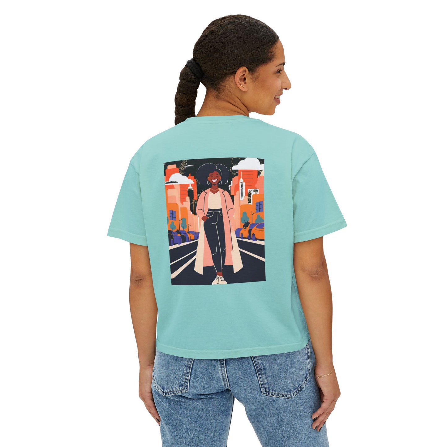 Urban Vibe Boxy Tee, Graphic T-Shirt, Cool Casual Wear, Streetwear, Trendy Summer Top