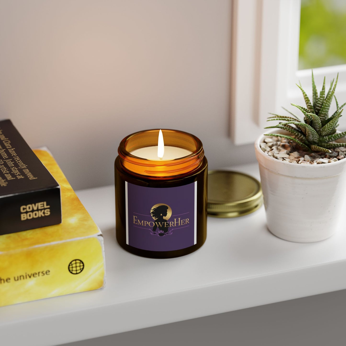 EmpowerHer Scented Candles | Coconut Apricot Wax | Relaxing, Self-Care Gifts, Home Decor, Mindfulness, Aromatherapy