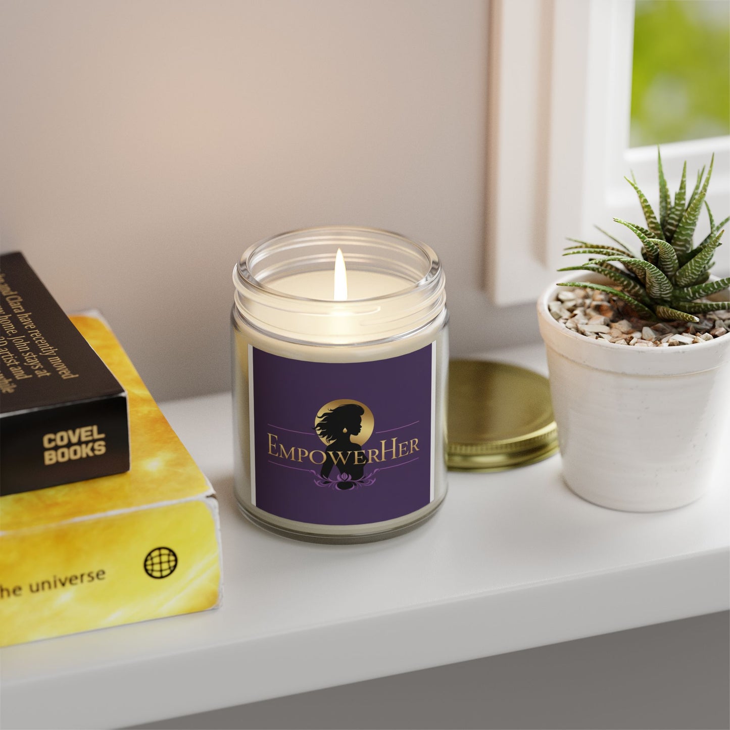 EmpowerHer Scented Candles | Coconut Apricot Wax | Relaxing, Self-Care Gifts, Home Decor, Mindfulness, Aromatherapy
