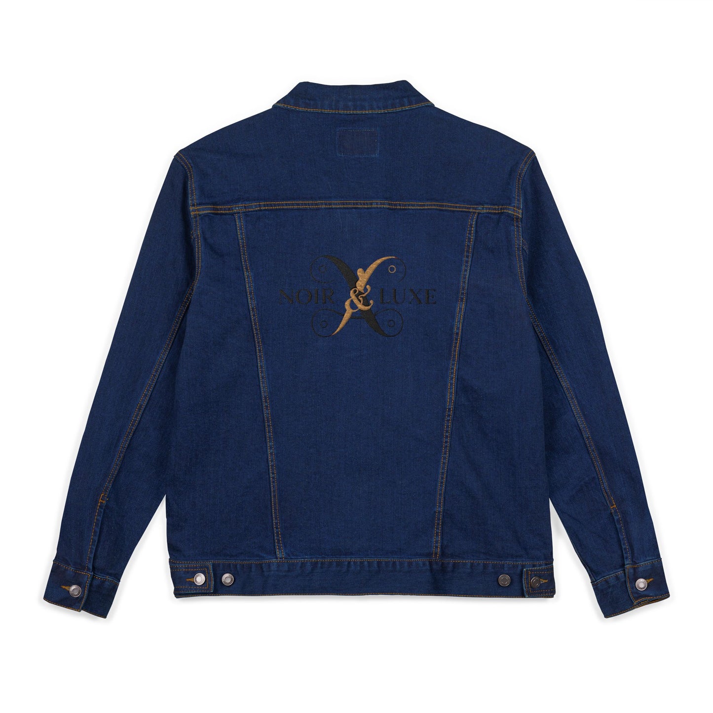 Stylish Embroidered Unisex Denim Noir & Luxe brand Jacket, Casual Outerwear, Everyday Style, Gift for her and him, Fashionable Layer