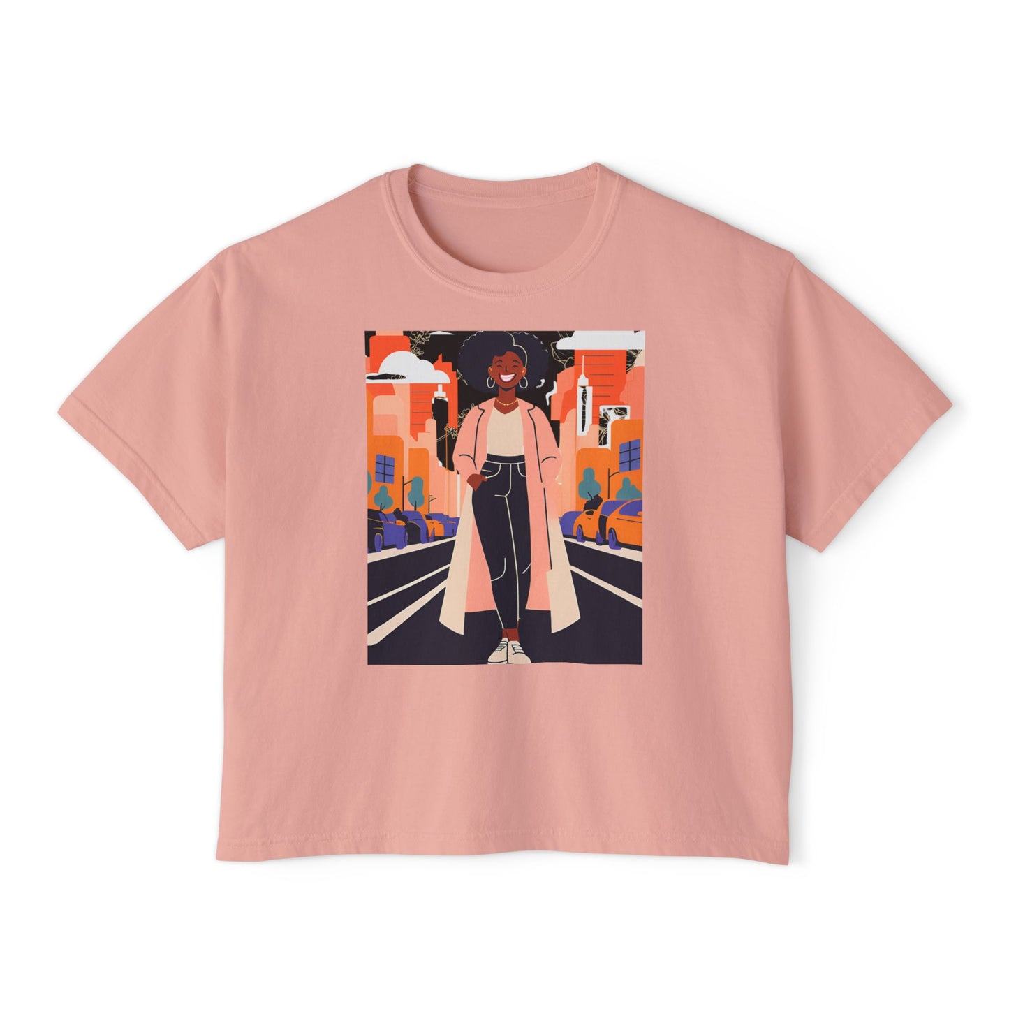 Urban Vibe Boxy Tee, Graphic T-Shirt, Cool Casual Wear, Streetwear, Trendy Summer Top