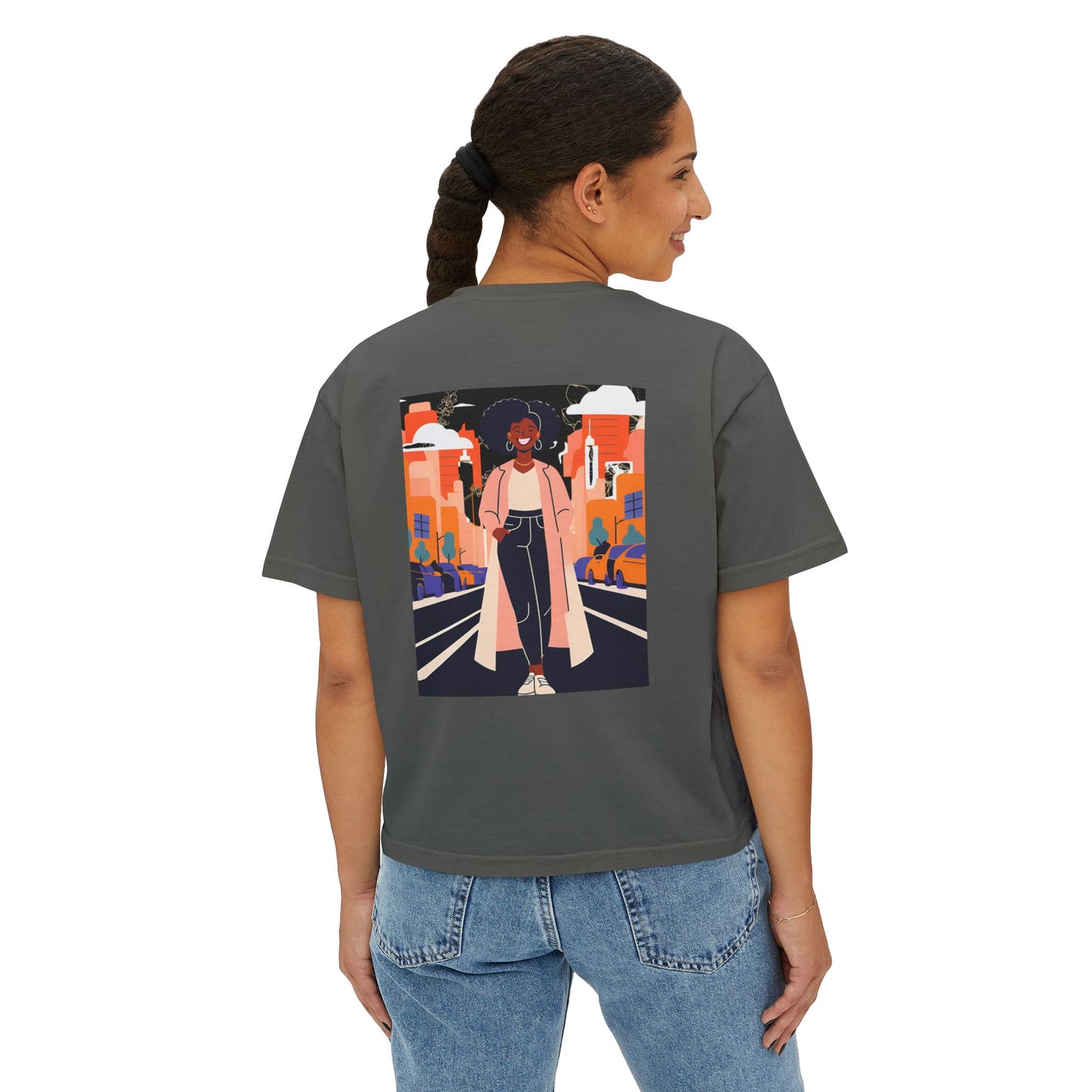 Urban Vibe Boxy Tee, Graphic T-Shirt, Cool Casual Wear, Streetwear, Trendy Summer Top