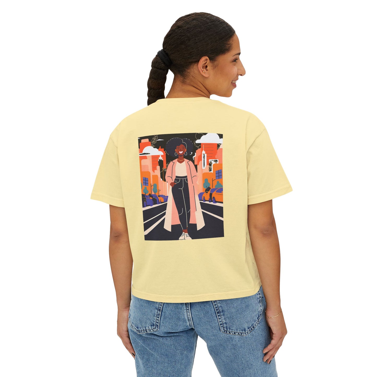 Urban Vibe Boxy Tee, Graphic T-Shirt, Cool Casual Wear, Streetwear, Trendy Summer Top