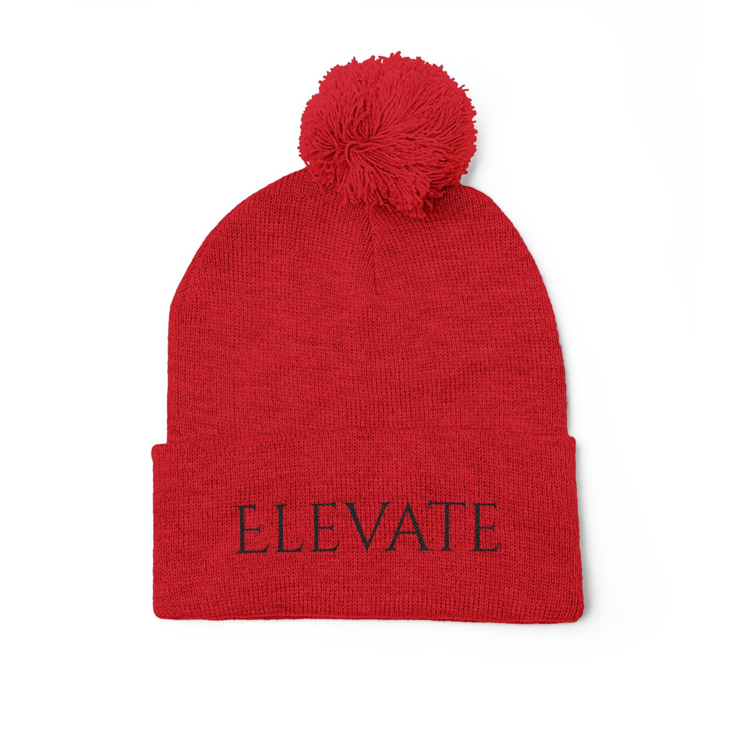 Elevate Embroidered Pom-Pom Knit Cap