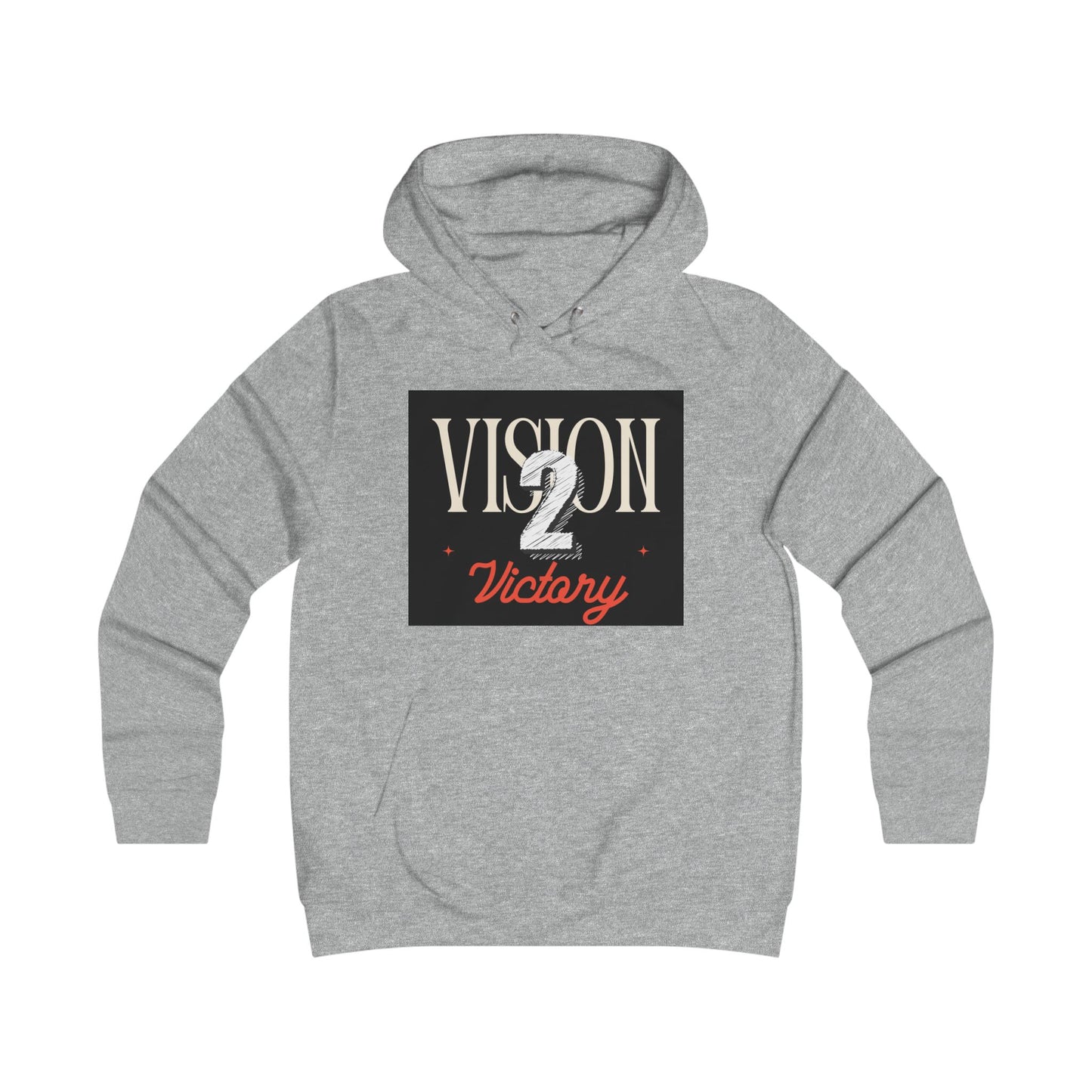 Vision 2 Victory Hoodie, Girlie College Sweatshirt, Trendy Gift for Students, Motivational Apparel, Perfect for College Events