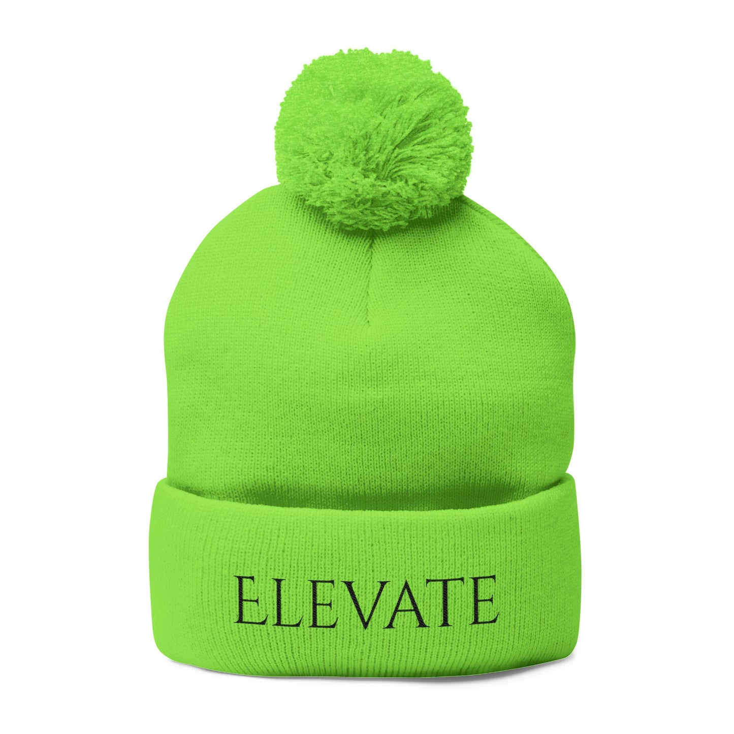 Elevate Embroidered Pom-Pom Knit Cap