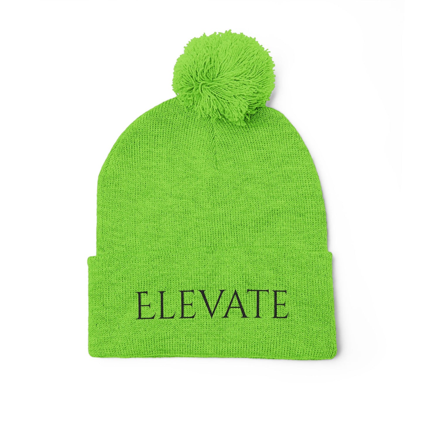 Elevate Embroidered Pom-Pom Knit Cap