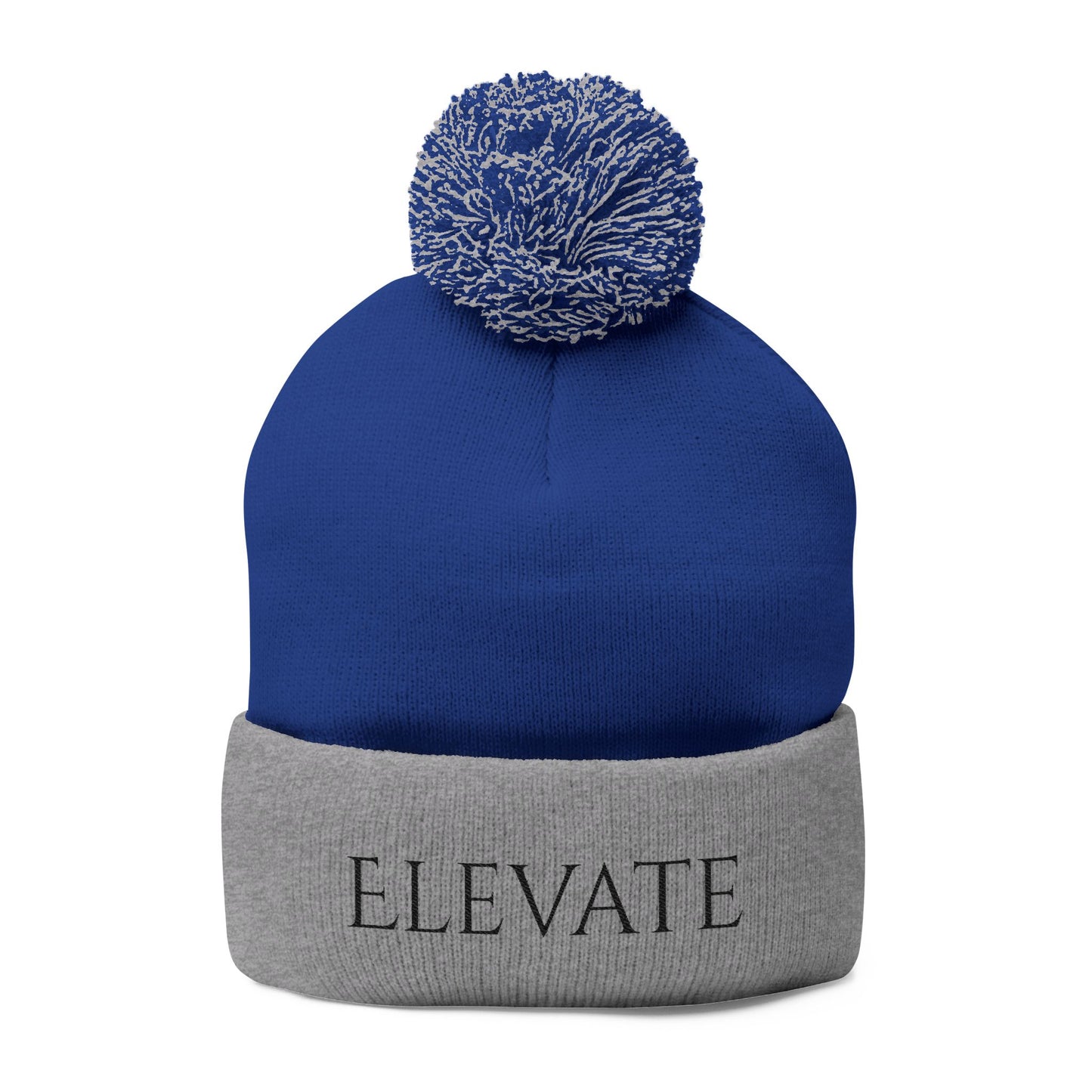 Elevate Embroidered Pom-Pom Knit Cap