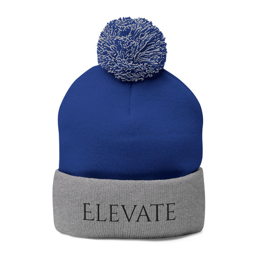 Elevate Embroidered Pom-Pom Knit Cap
