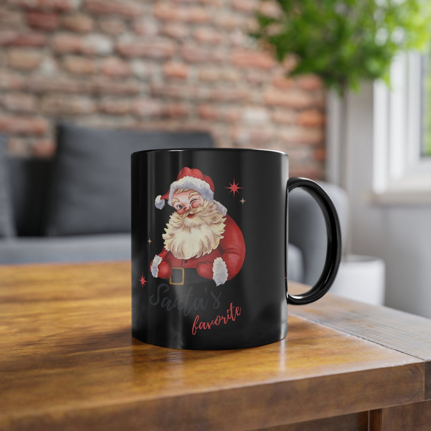 Santa's Favorite Black Coffee Mug, 11oz
