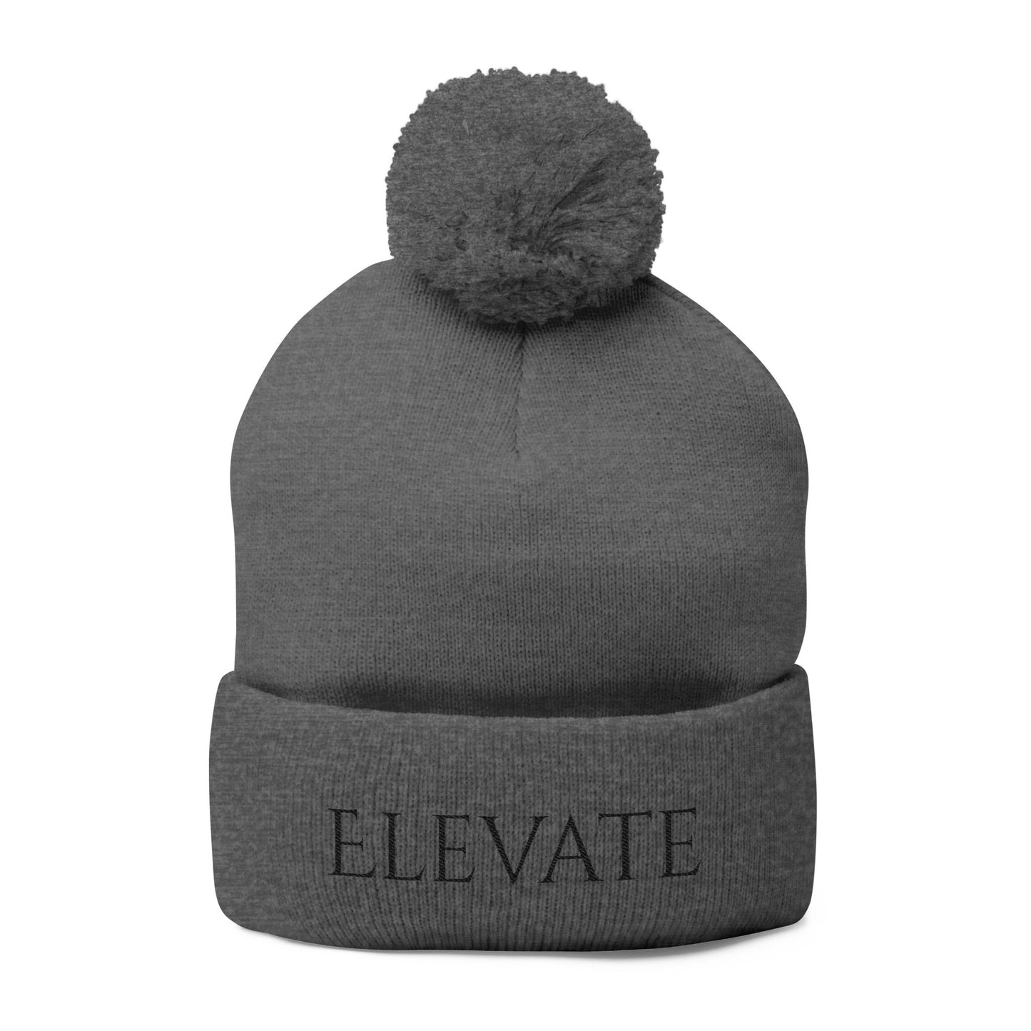 Elevate Embroidered Pom-Pom Knit Cap
