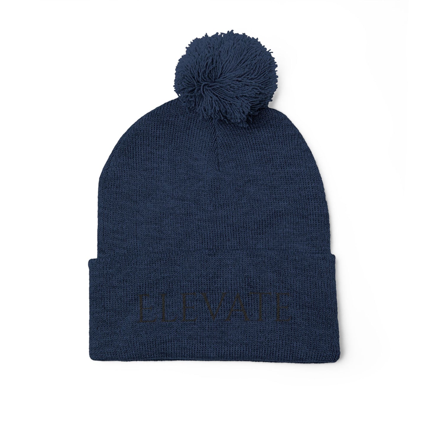 Elevate Embroidered Pom-Pom Knit Cap