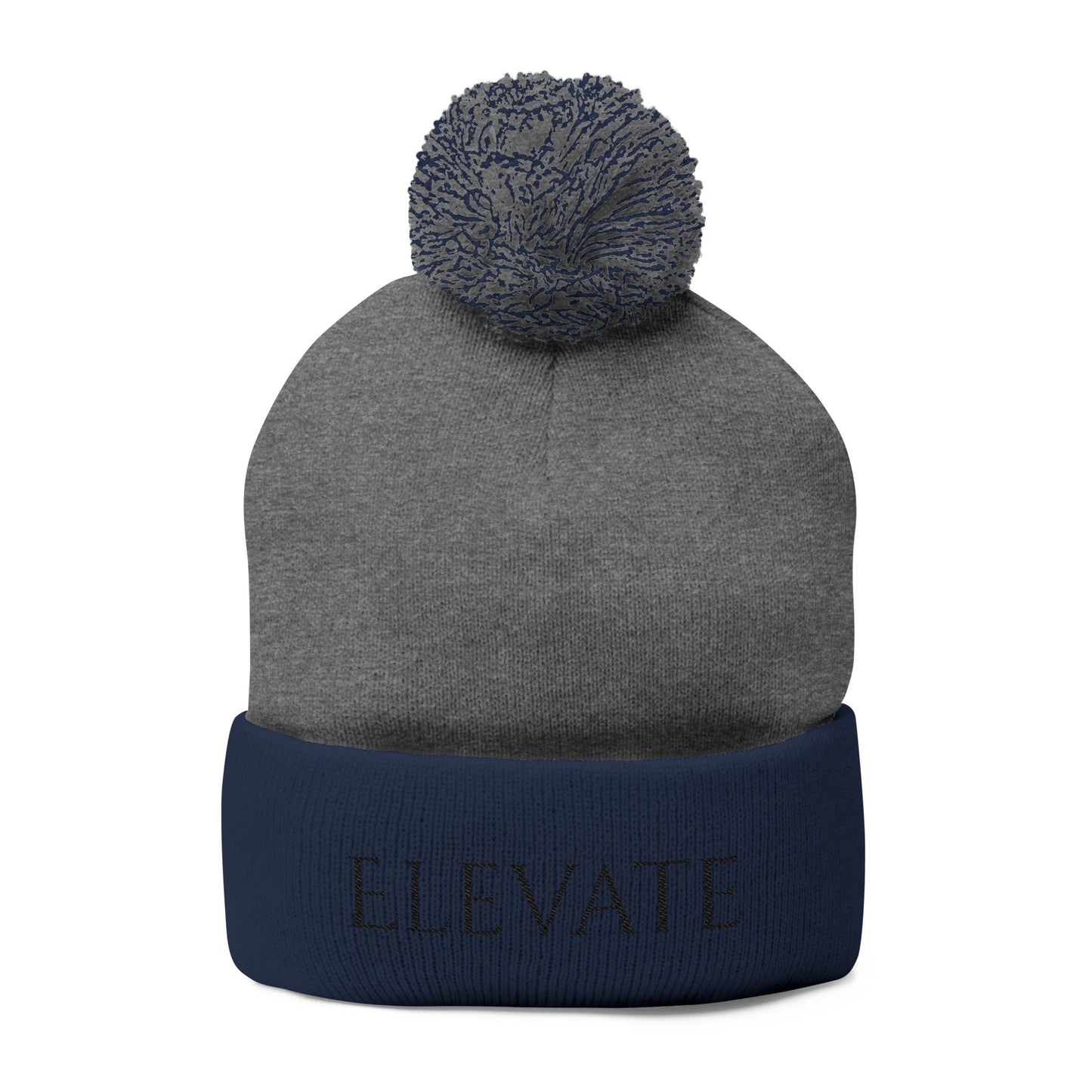Elevate Embroidered Pom-Pom Knit Cap