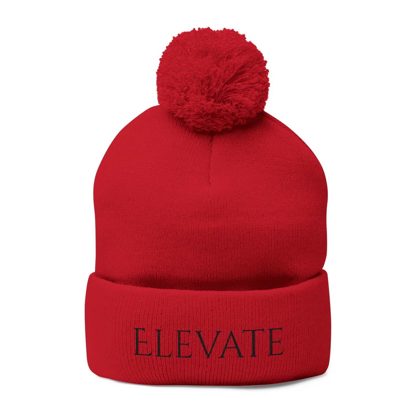 Elevate Embroidered Pom-Pom Knit Cap