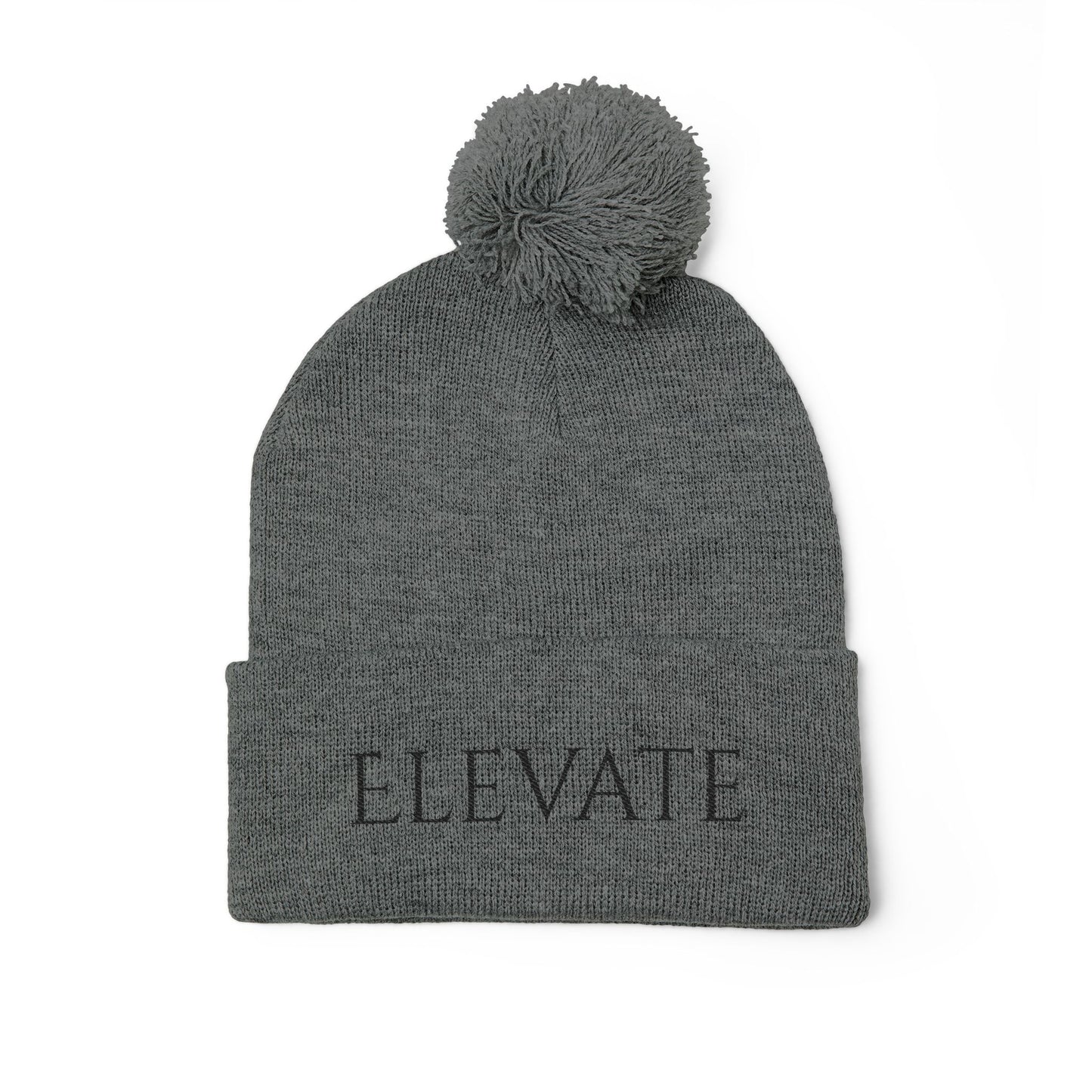 Elevate Embroidered Pom-Pom Knit Cap