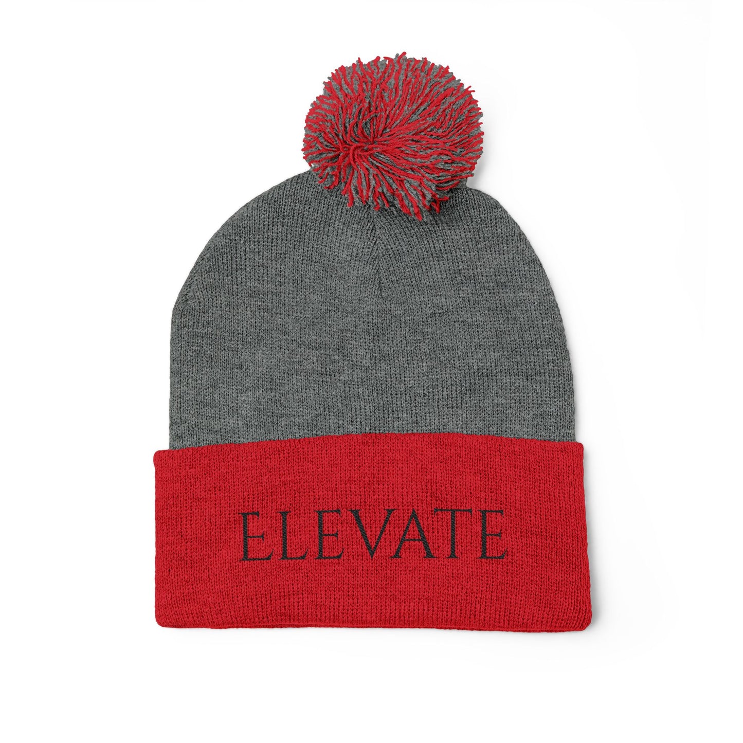 Elevate Embroidered Pom-Pom Knit Cap