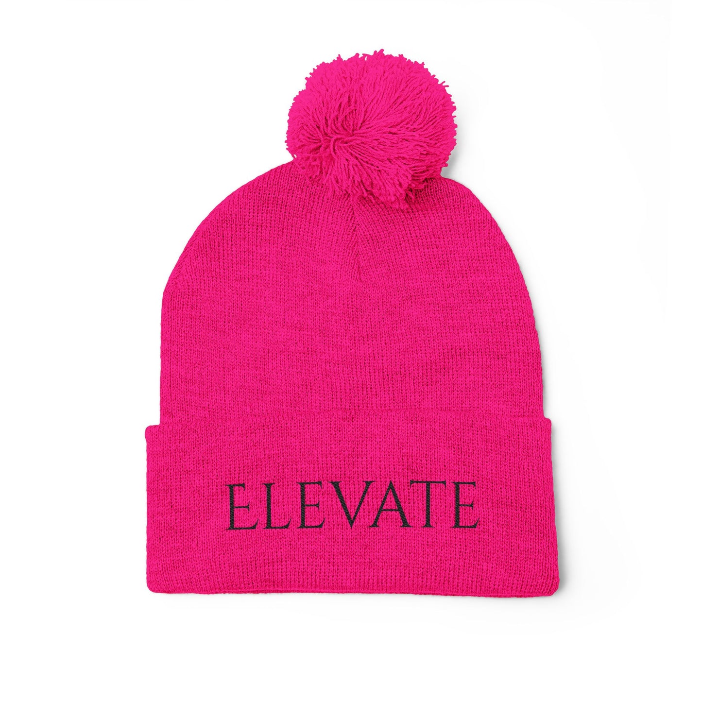 Elevate Embroidered Pom-Pom Knit Cap