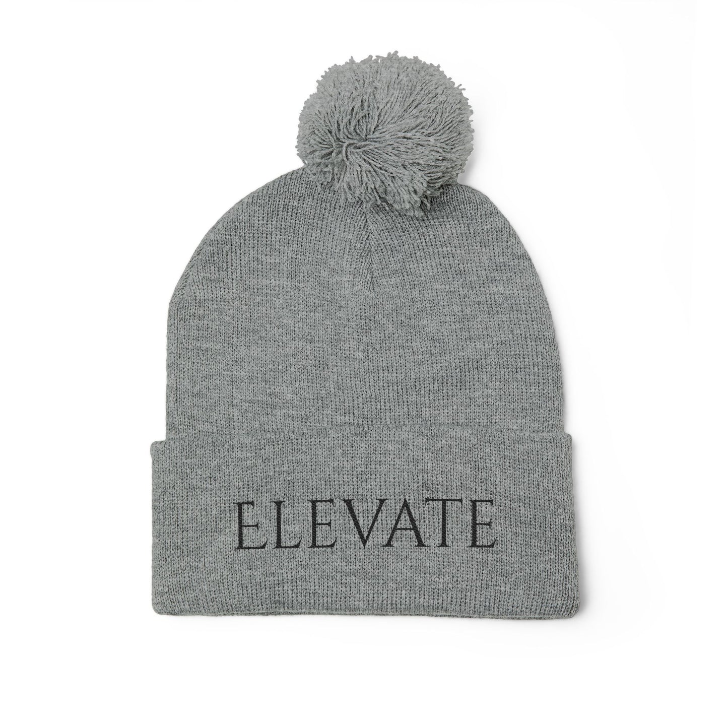 Elevate Embroidered Pom-Pom Knit Cap