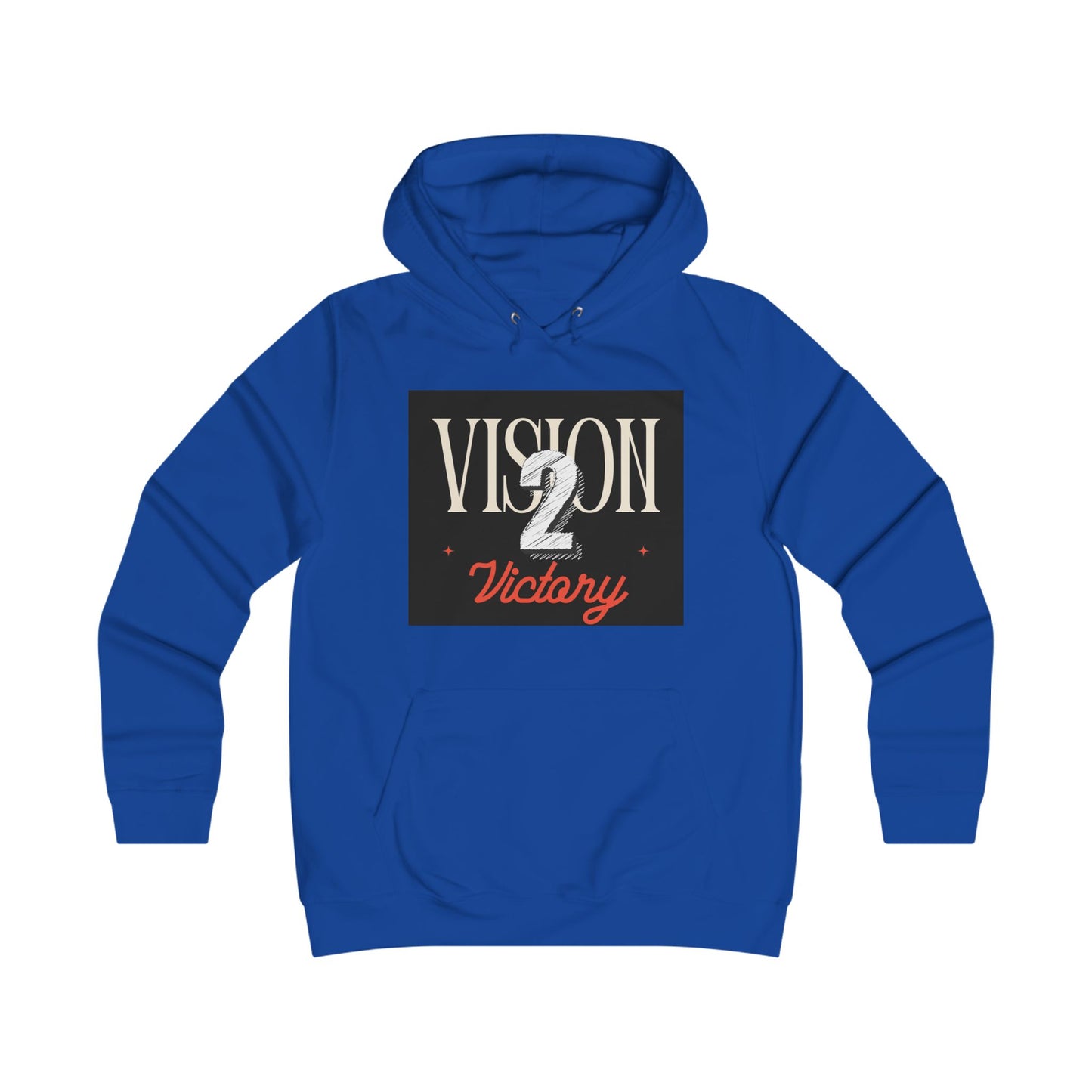 Vision 2 Victory Hoodie, Girlie College Sweatshirt, Trendy Gift for Students, Motivational Apparel, Perfect for College Events