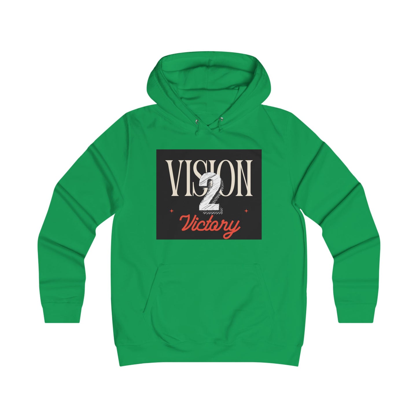 Vision 2 Victory Hoodie, Girlie College Sweatshirt, Trendy Gift for Students, Motivational Apparel, Perfect for College Events