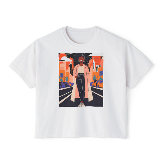 Urban Vibe Boxy Tee, Graphic T-Shirt, Cool Casual Wear, Streetwear, Trendy Summer Top