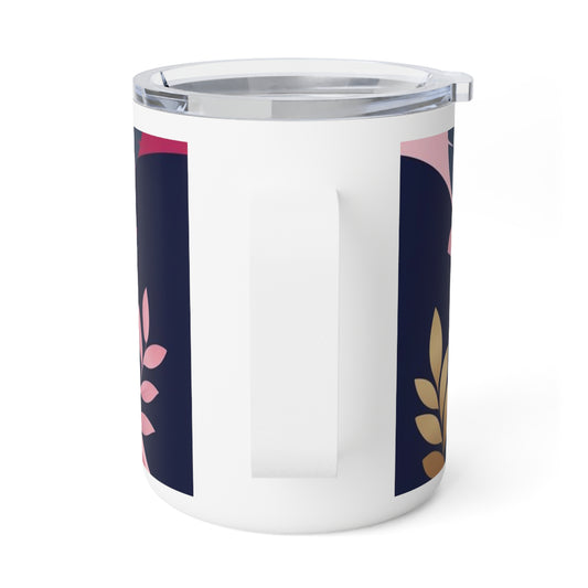 Empowered Insulated Coffee Mug - Motivational Drinkware for Home, Office, Gifts, Celebrations, Floral Design