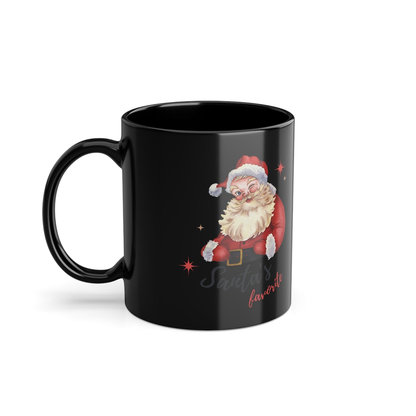 Santa's Favorite Black Coffee Mug, 11oz