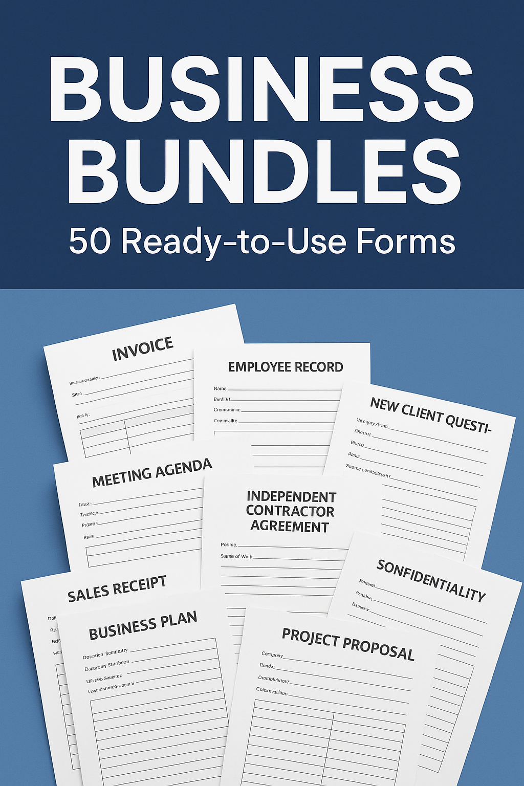 Business Bundle: 50 Ready-to-use Forms