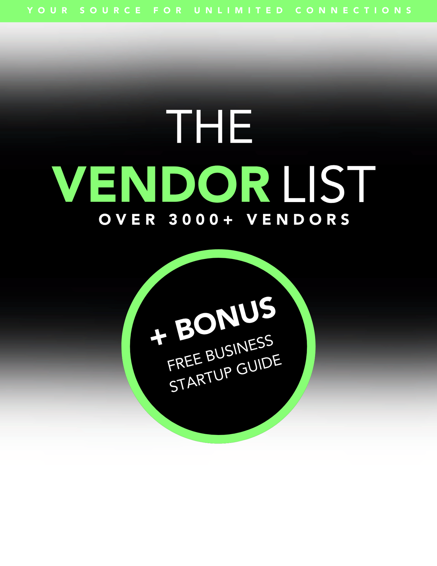 The VENDOR List: Over 3000 Vendors plus FREE Business Startup Guide